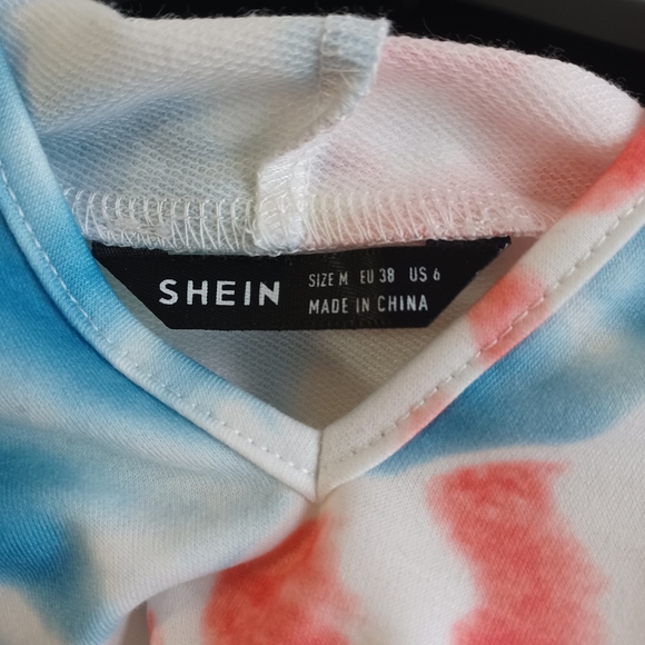 SHEIN Tie Dye Hoodie & Track Short Set - Picture 11 of 14